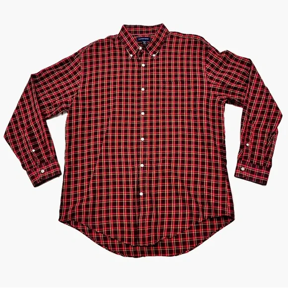 Lands' End | Shirts | Lands End Fitted Plaid Dress Shirt Size 735 | Poshmark